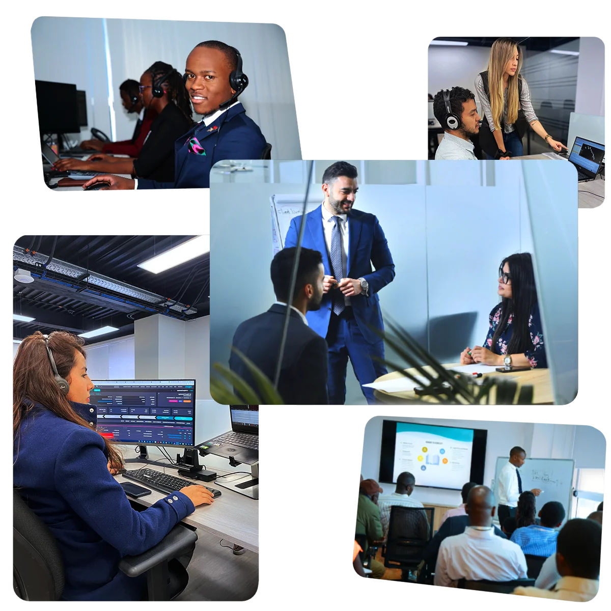 Collage of  CopyMentors employees participating in different activities